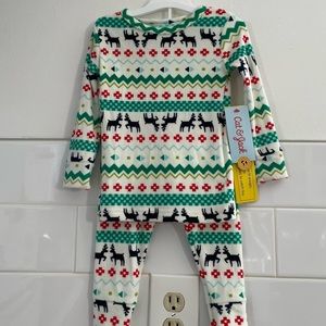 Cat & Jack 2 piece pj set NWT 12 months and 2t super soft winter print